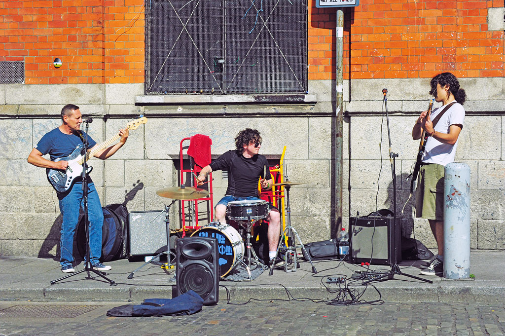 Straßenmusiker in Irland