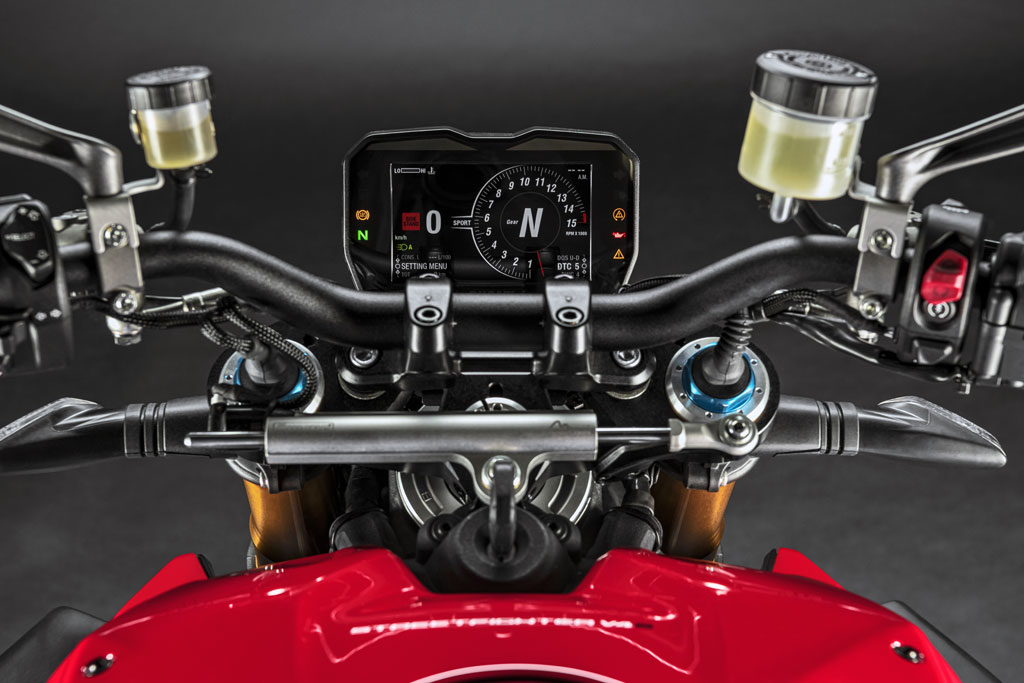 Elektronisches Fahrwerk, digitales Cockpit, Lenkungsdämpfer - Ducati Streetfighter V4 S - Modell 2020