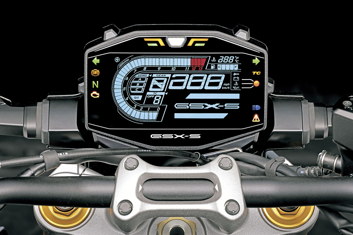 LCD-Cockpit Suzuki GSX-S1000 Modelljahr 2021
