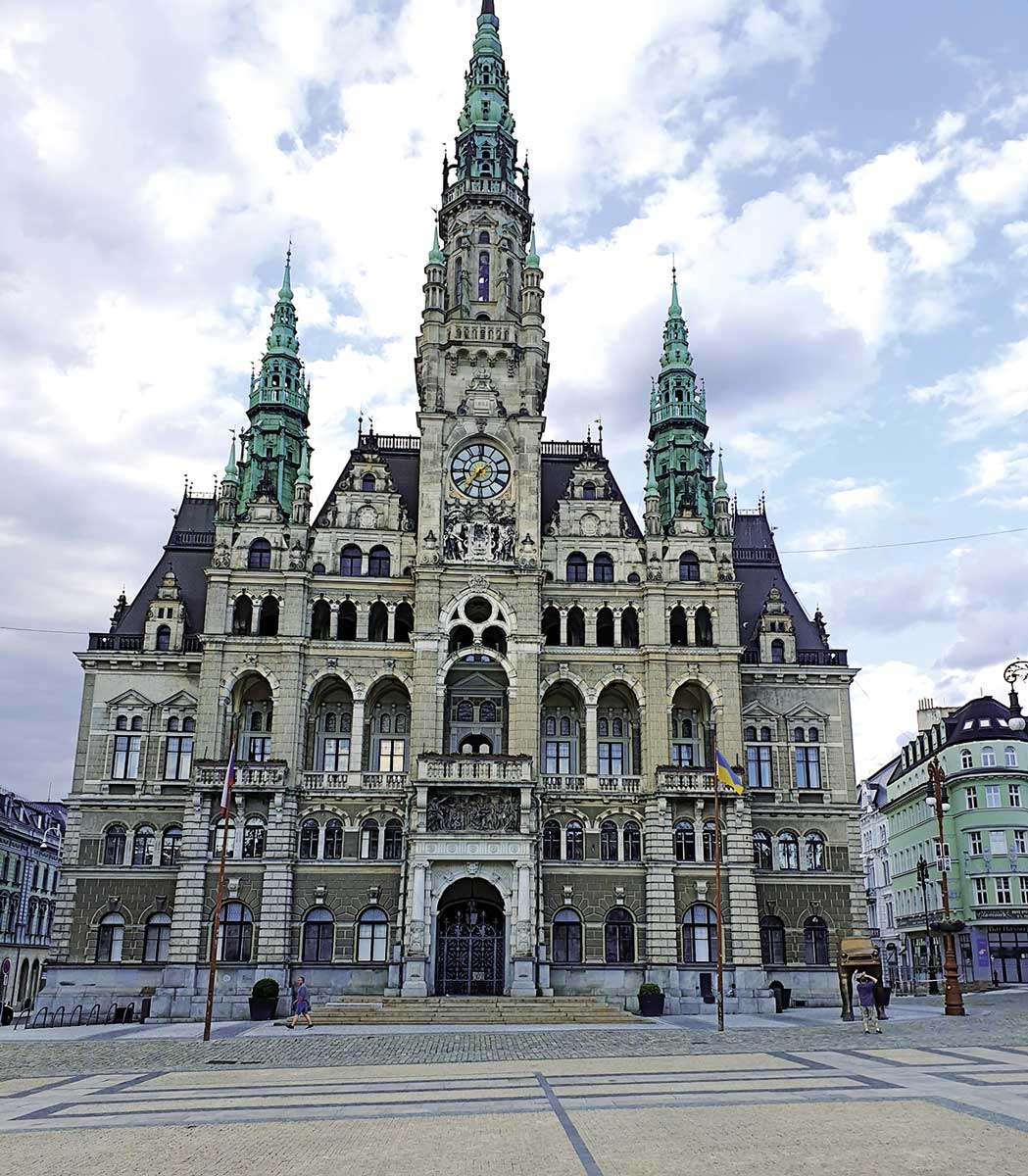 Das Rathaus in Liberec (Reichenberg) 