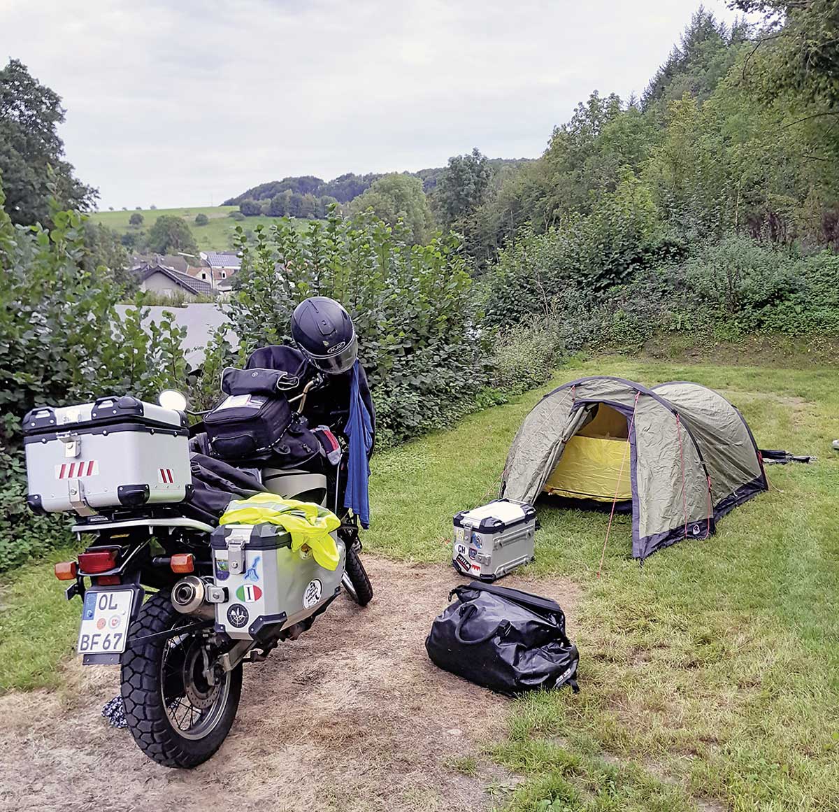 Die erste Nacht - Camping in der  Eifel