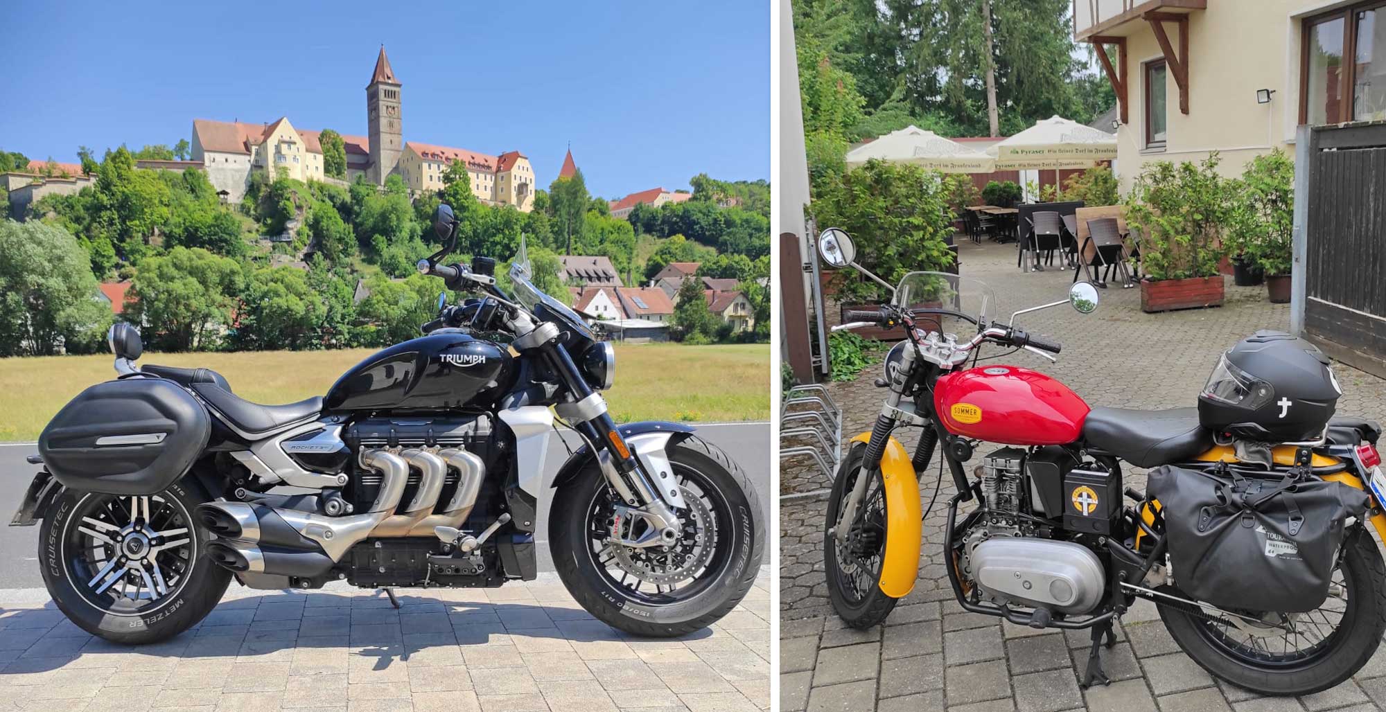 Kontrastprogramm: Triumph Rocket vs. Sommer Diesel