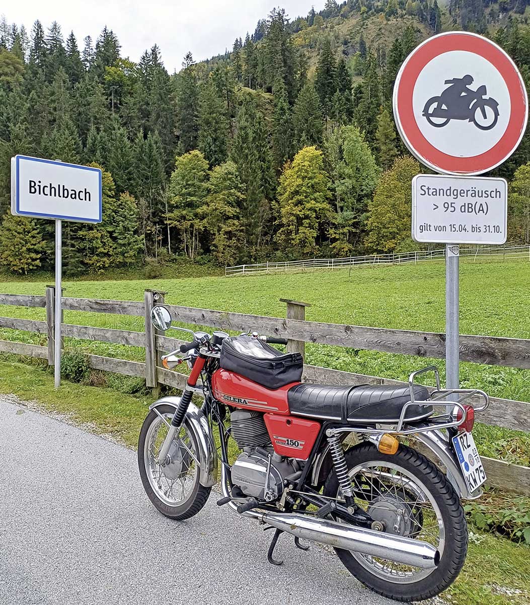 Unsägliche 95 dB Regelung in Tirol? Die Gilera juckt das nicht … 