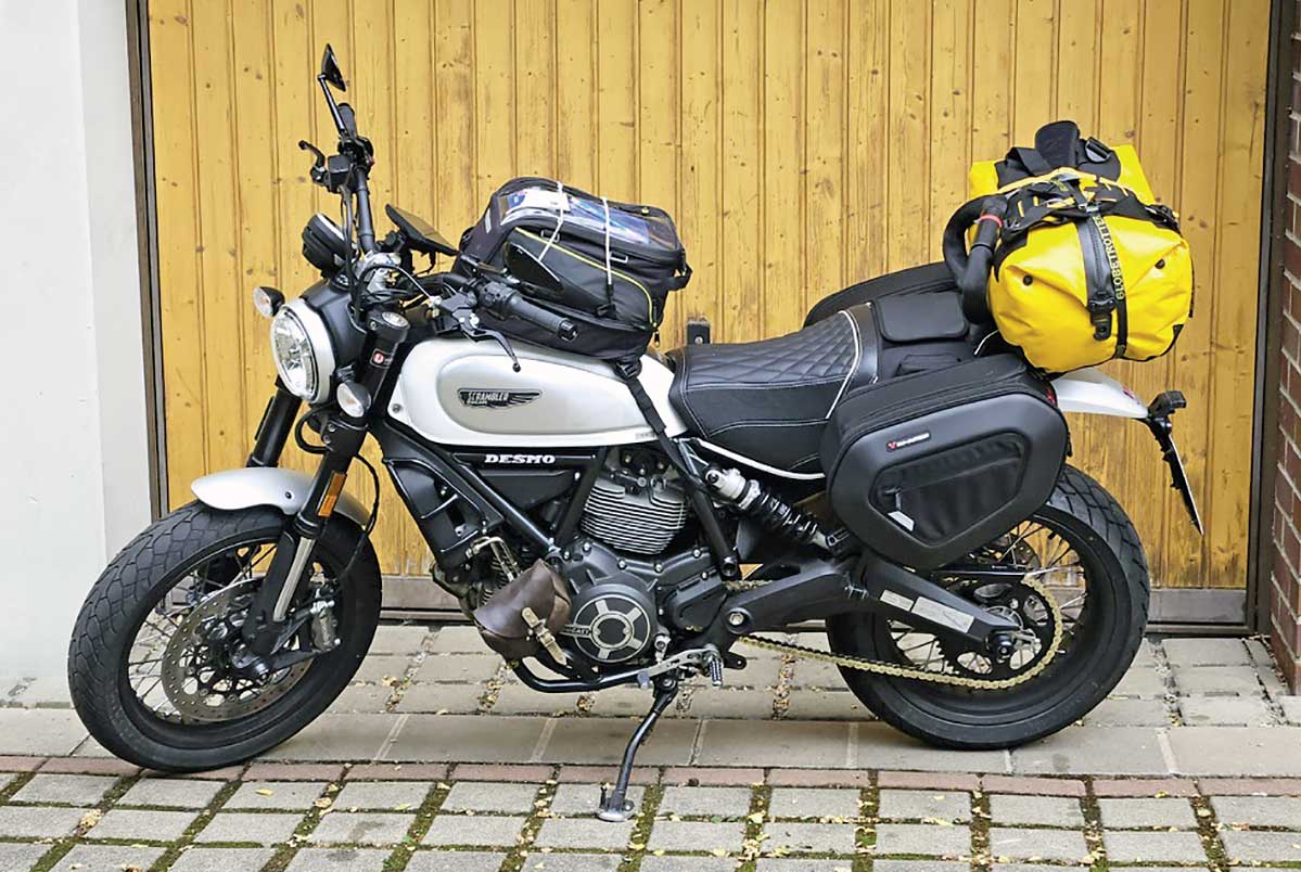 Das Gepäcksystem von SW Motech, Rolle + TRS reichen locker für Urlaubstouren