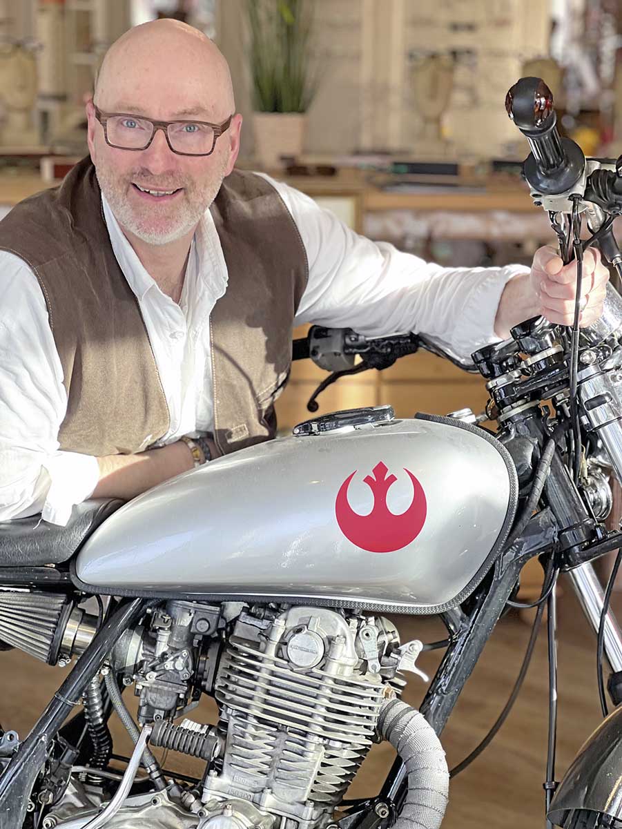 Arne und sene Yamaha SR 500