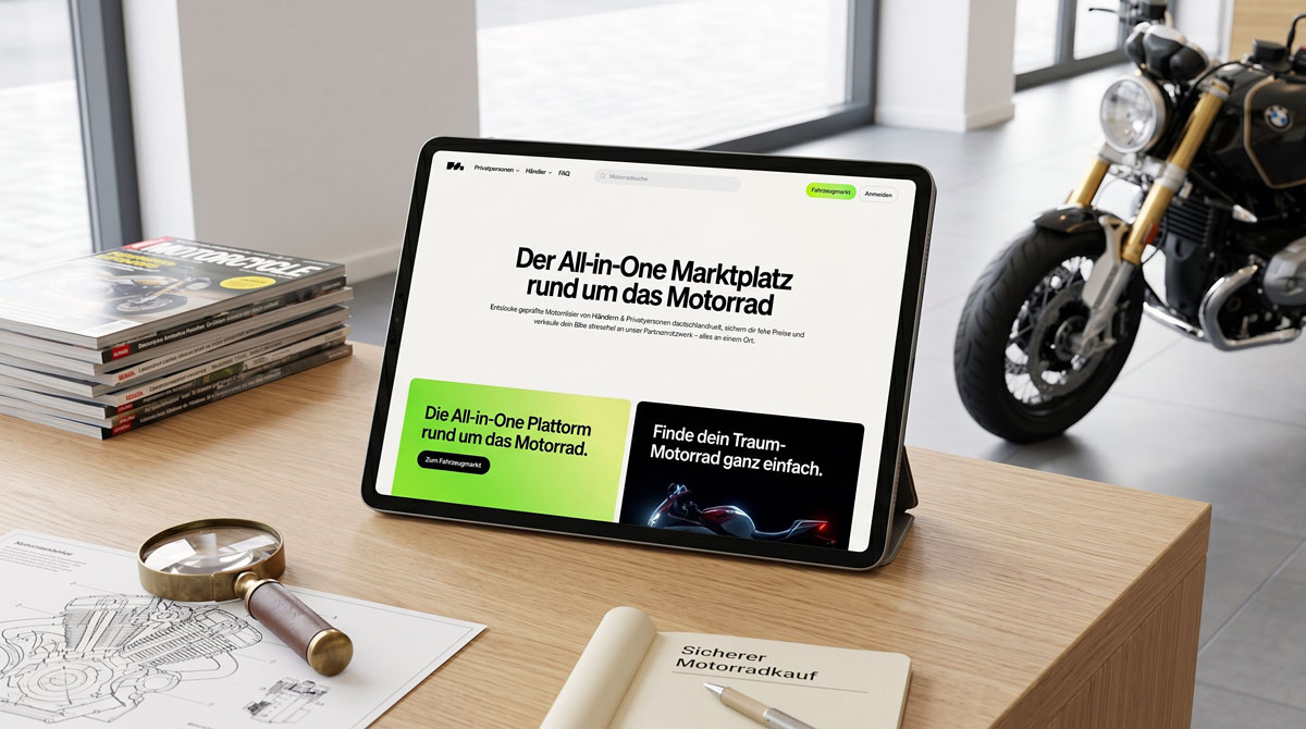 Der Motorradkauf über den Online-Gebrauchtmarkt für endlich professioneller