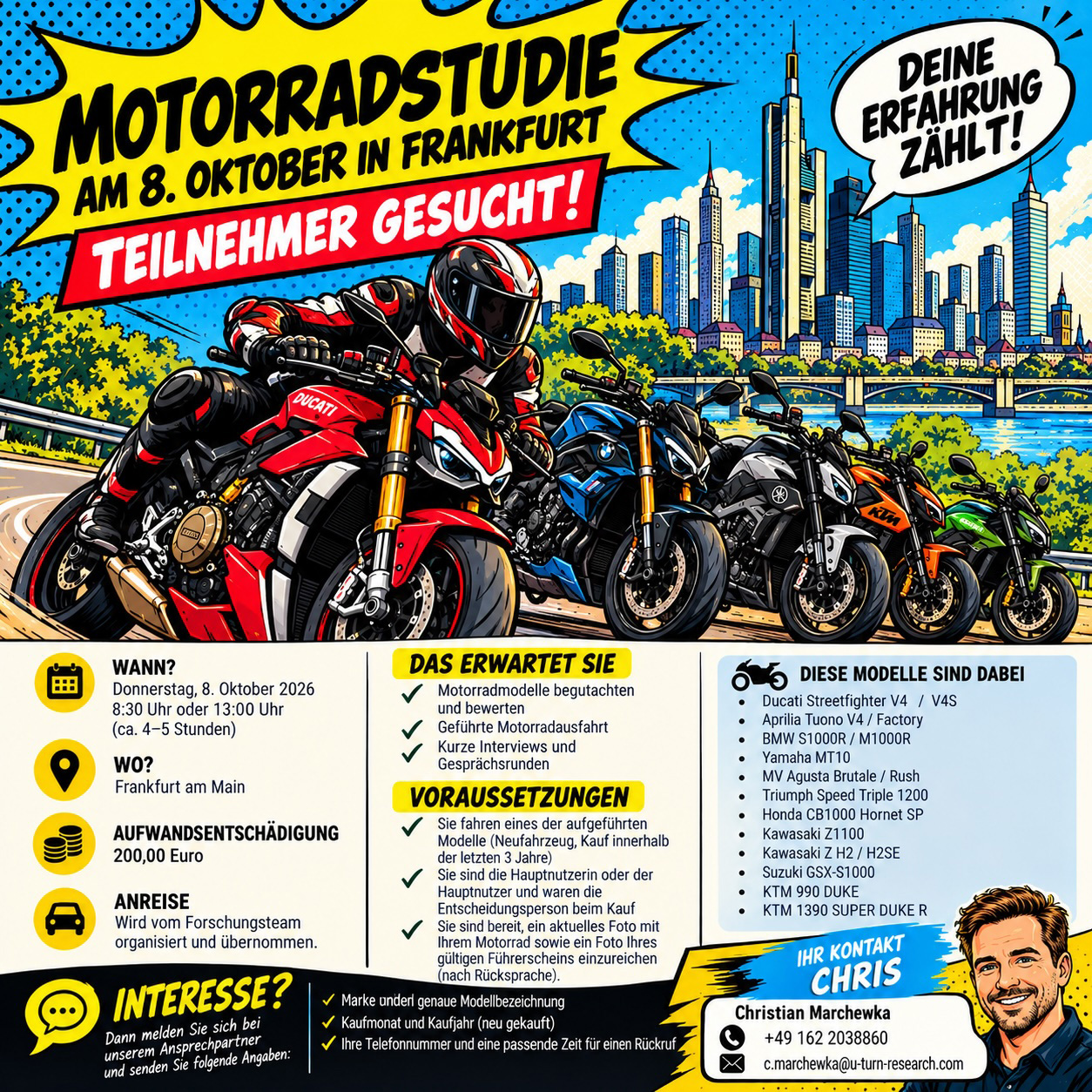Alle Infos zur Motorradstudie am 8. Oktober 2026 in Frankfurt